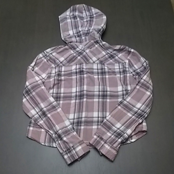 Rue 21 Flannel Lace-up Hoodie - Picture 3 of 3